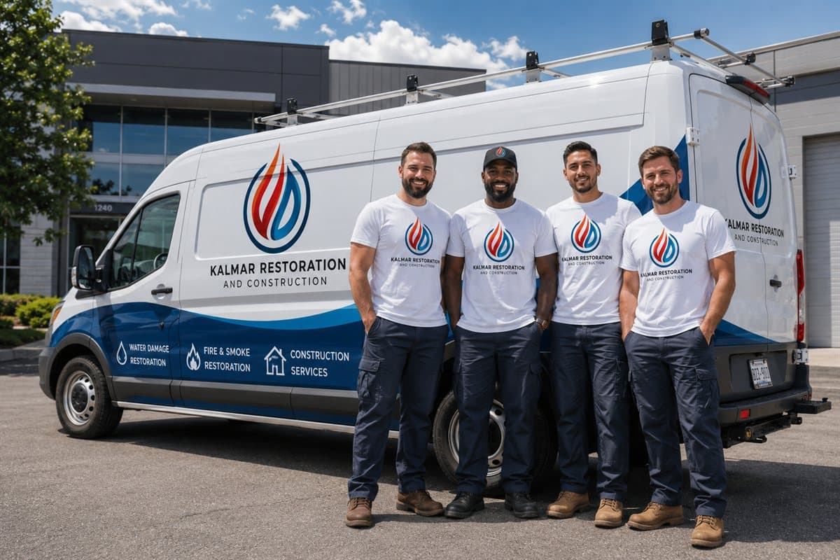 Kalmar Restoration restoration team on site in Salt Lake County, UT